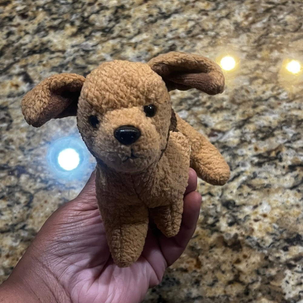 Vintage 1996Ty Beanie Babies Tuffy the Terrier‎ Dog Brown Tan Plush